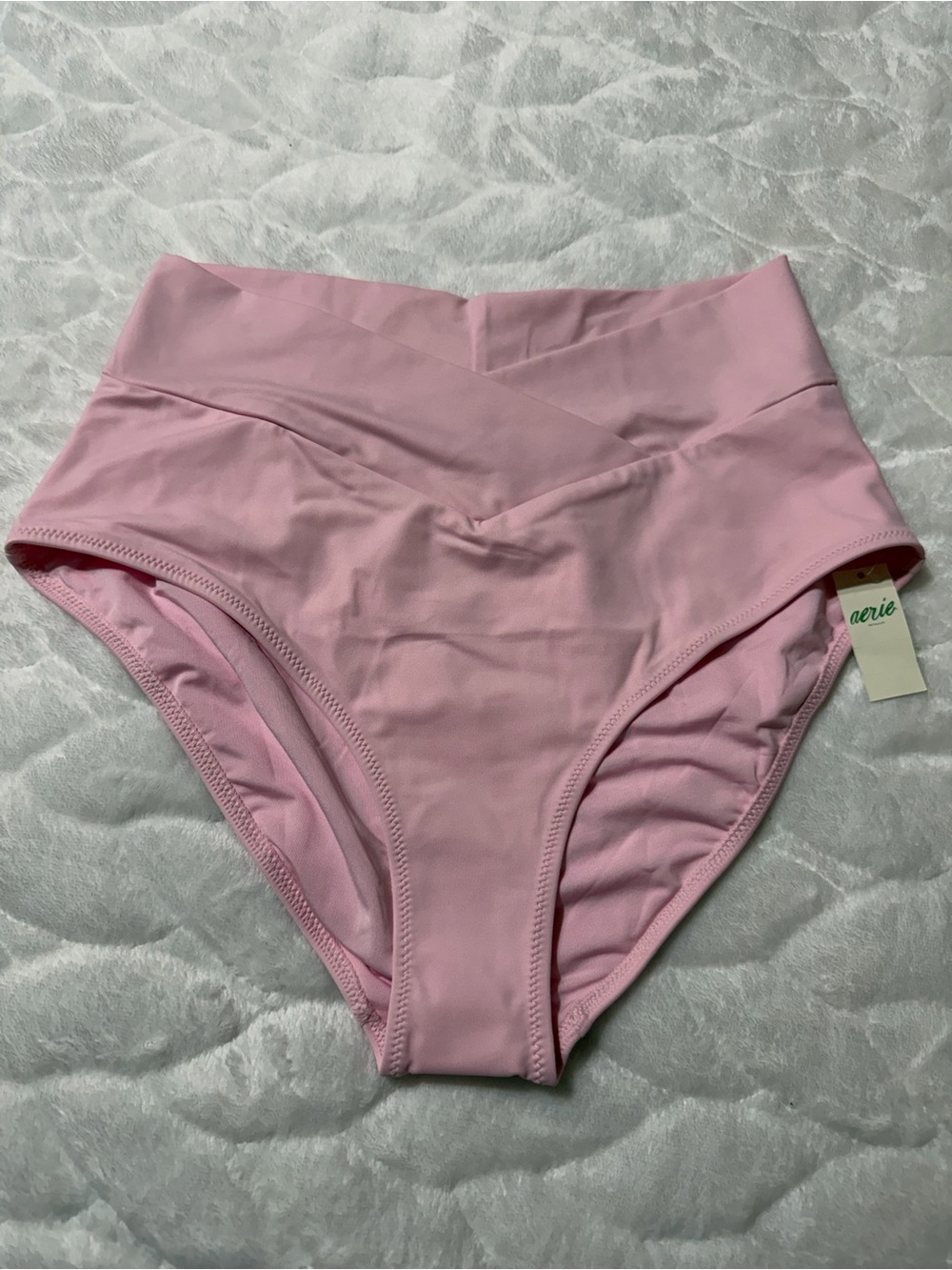 NEW! Aerie High-Waist Pink Swim Bottoms size medium
